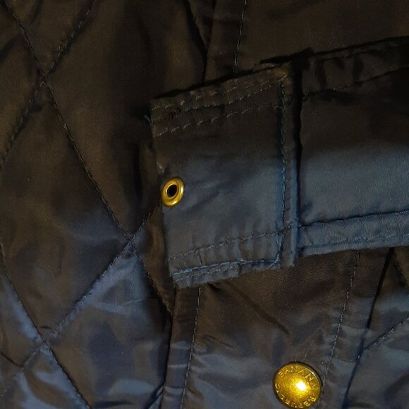 Banana Republic Blue Quilted Coat Size M - Picture 7 of 8
